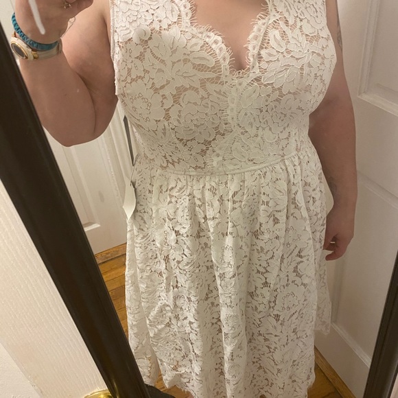 White Lace Dress - Picture 4 of 4